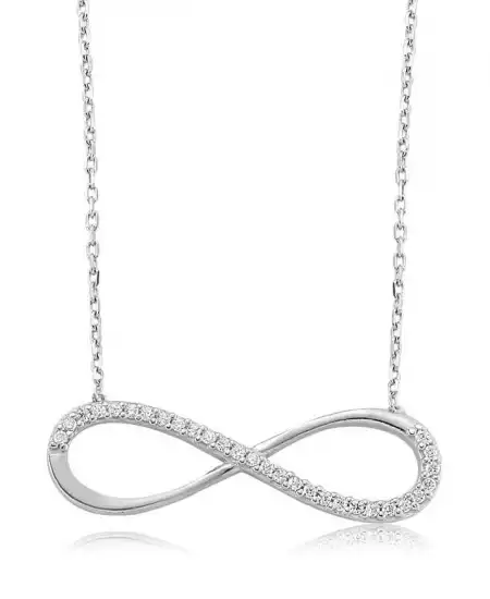 Gümüş Sonsuzluk Bayan Kolye