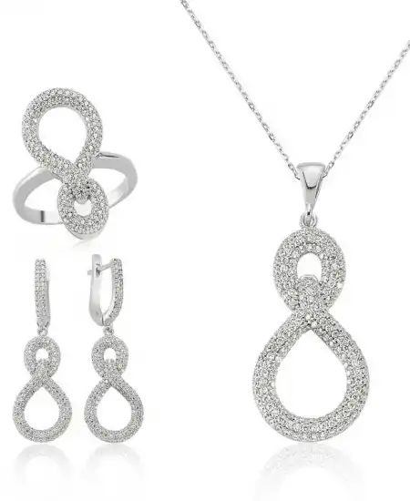 Gümüş Sonsuzluk Bayan Set