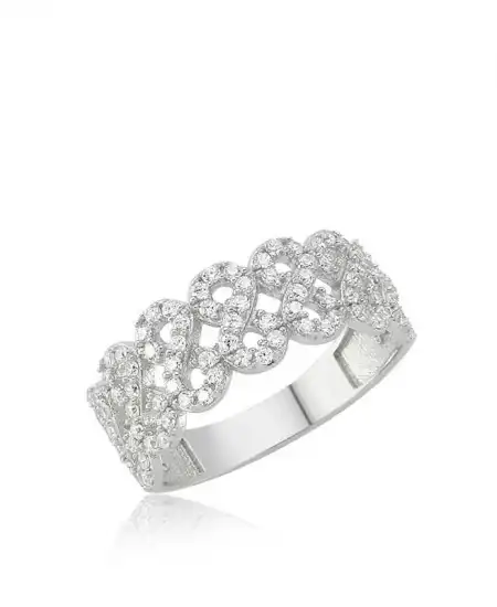 Gümüş Sonsuzluk Bayan Yüzük