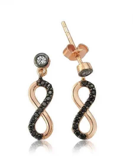 Gümüş Sonsuzluk Çivili Küpe