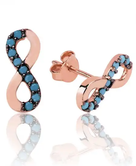 Gümüş Sonsuzluk Çivili Küpe