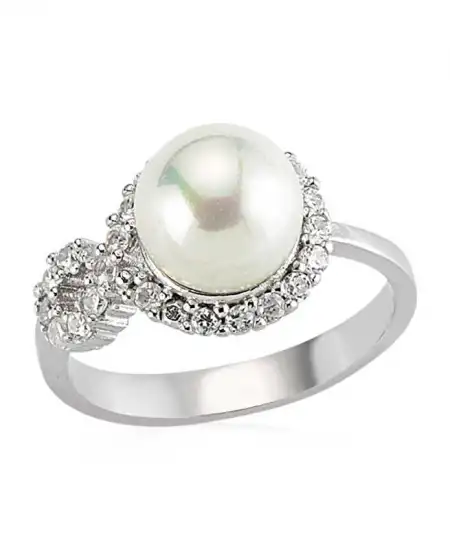 Gümüş Sonsuzluk İnci Bayan Yüzük