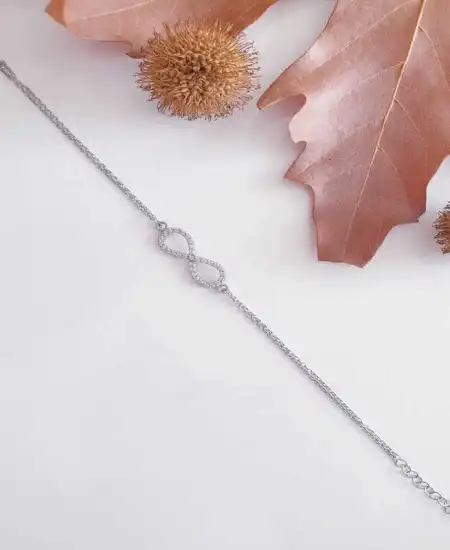 Gümüş Sonsuzluk Kadın Bileklik