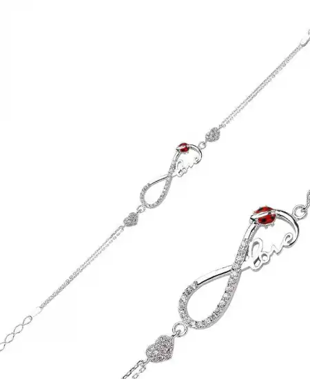 Gümüş Sonsuzluk Love Bayan Bileklik