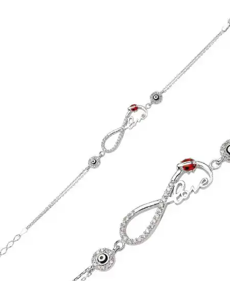 Gümüş Sonsuzluk Love Bayan Bileklik