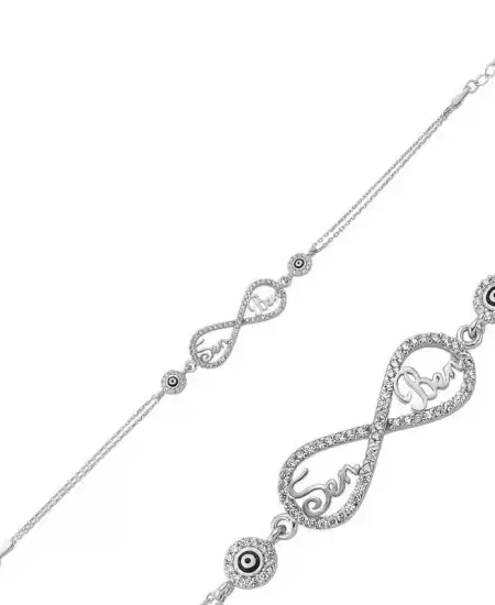 Gümüş Sonsuzluk Sen Ben Bayan Bileklik