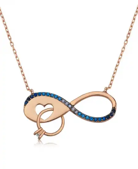 Gümüş Sonsuzluk Tek Taş Kolye