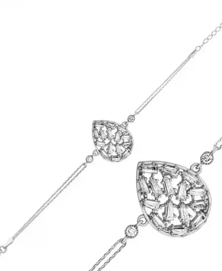 Gümüş Su Damlası Bayan Bileklik