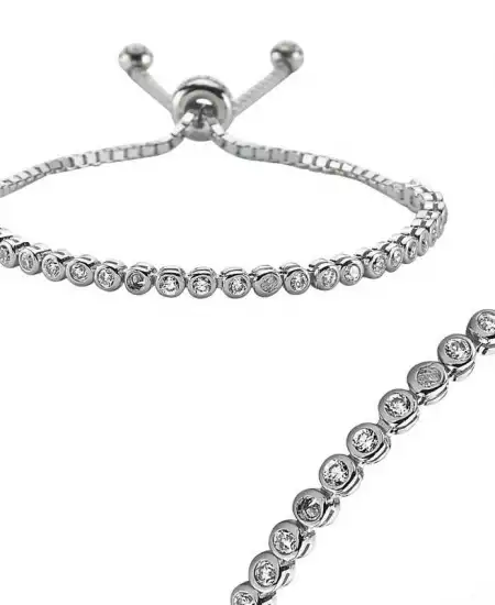 Gümüş Su Yolu Asansör Bayan Bileklik