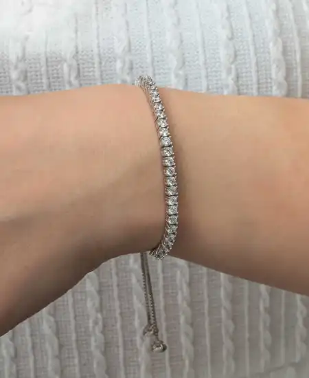 Gümüş Su Yolu Asansörlü Kadın Bileklik