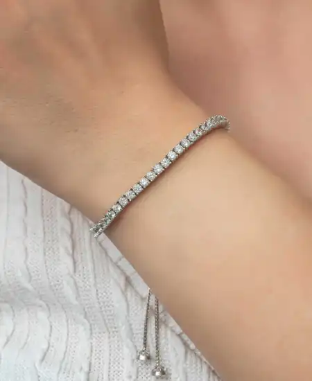 Gümüş Su Yolu Asansörlü Kadın Bileklik