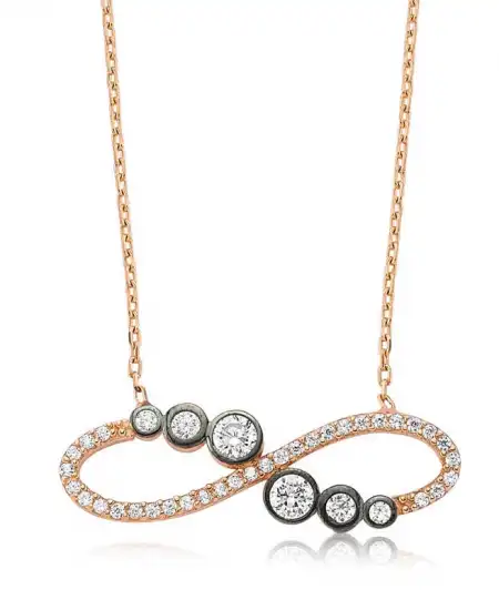 Gümüş Su Yolu Sonsuzluk Bayan Kolye