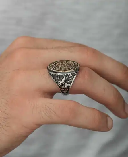 Gümüş Süleyman Mührü Erkek Yüzük
