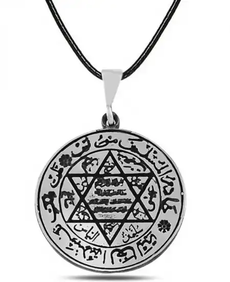 Gümüş Süleyman Mührü Kolye