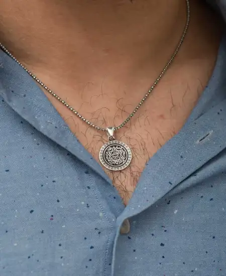 Gümüş Süleyman Mührü Kolye