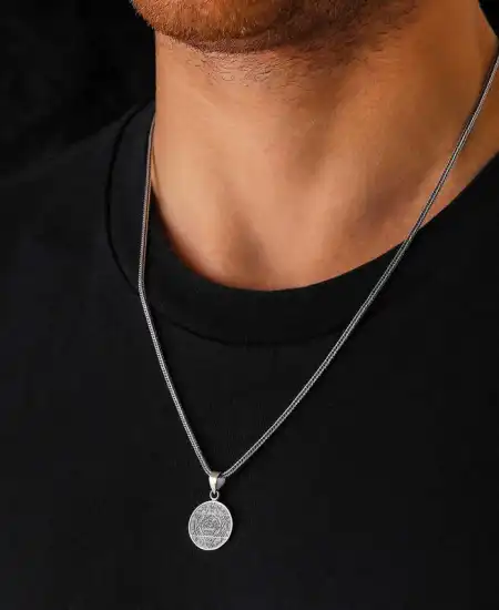 Gümüş Süleyman Mührü Kolye