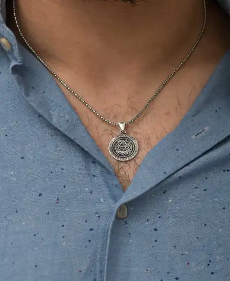 Gümüş Süleyman Mührü Kolye