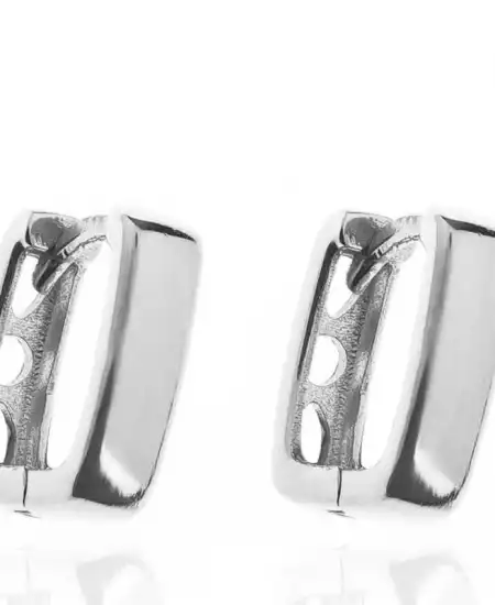 Gümüş Taşsız J Bayan Küpe