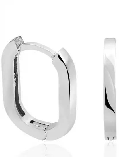 Gümüş Taşsız J Kadın Küpe