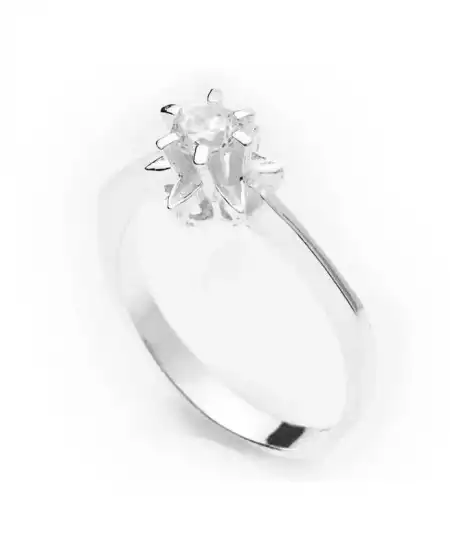 Gümüş Tek Taş Bayan Yüzük