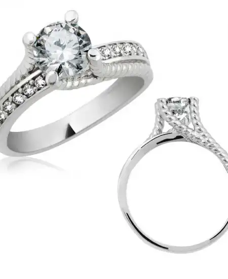 Gümüş Tek Taş Bayan Yüzük