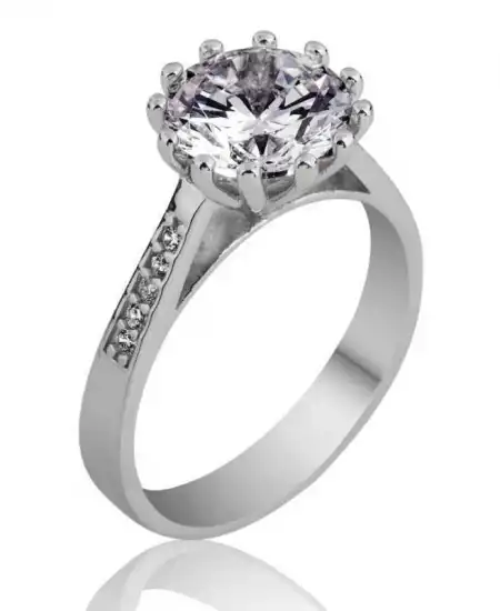 Gümüş Tek Taş Bayan Yüzük