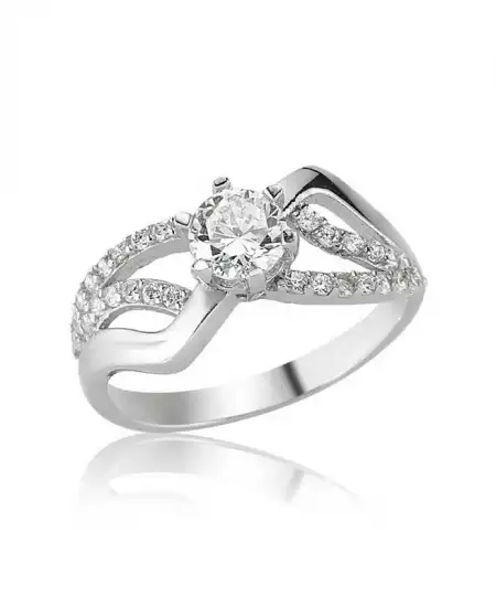 Gümüş Tek Taş Bayan Yüzük