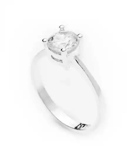 Gümüş Tek Taş Bayan Yüzük