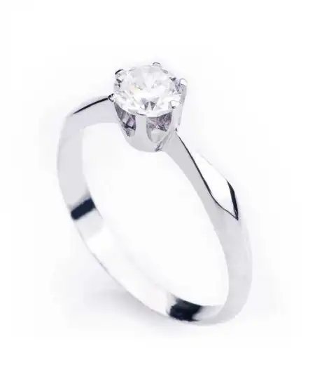 Gümüş Tek Taş Bayan Yüzük