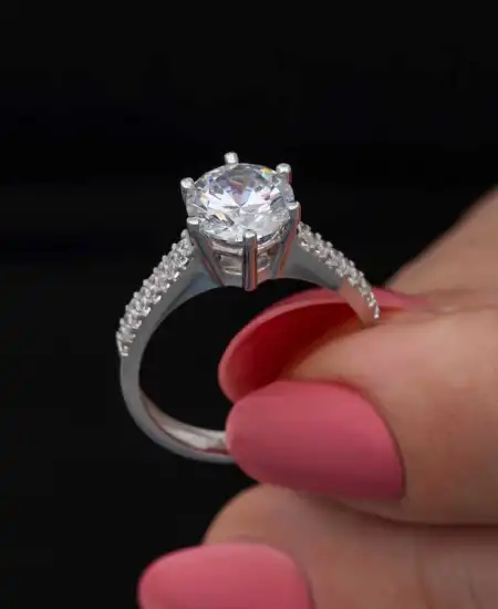 Gümüş Tek Taş Kadın Yüzük