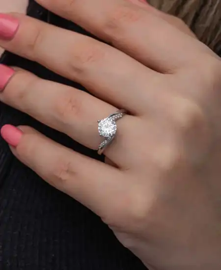 Gümüş Tek Taş Kadın Yüzük