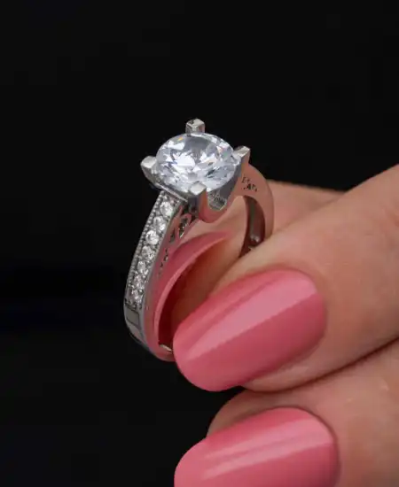 Gümüş Tek Taş Kadın Yüzük