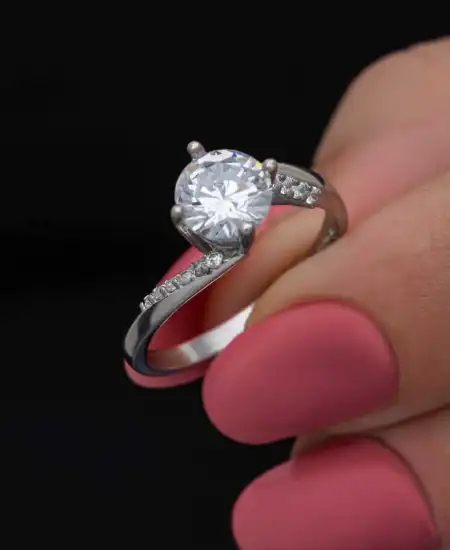 Gümüş Tek Taş Kadın Yüzük