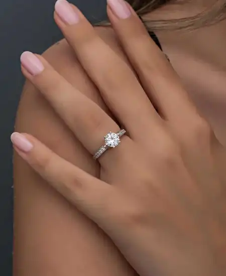 Gümüş Tek Taş Kadın Yüzük