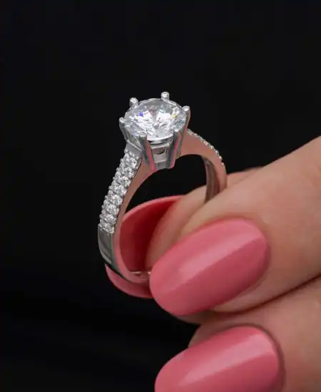 Gümüş Tek Taş Kadın Yüzük