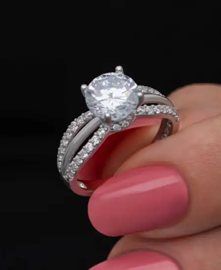 Gümüş Tek Taş Kadın Yüzük