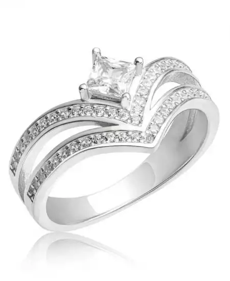 Gümüş Tek Taş Kadın Yüzük