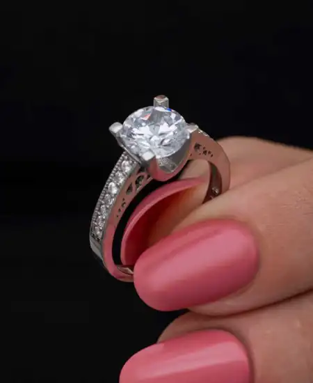 Gümüş Tek Taş Kadın Yüzük