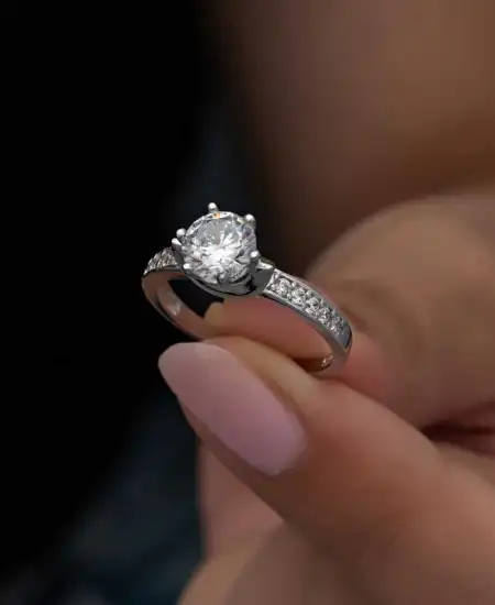 Gümüş Tek Taş Kadın Yüzük