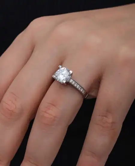 Gümüş Tek Taş Kadın Yüzük