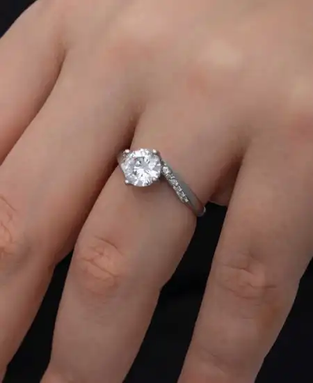 Gümüş Tek Taş Kadın Yüzük