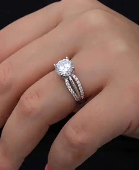 Gümüş Tek Taş Kadın Yüzük