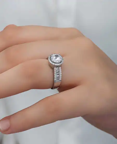 Gümüş Tek Taş Kadın Yüzük