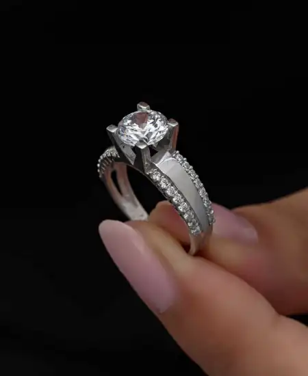 Gümüş Tek Taş Kadın Yüzük