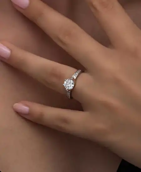 Gümüş Tek Taş Kadın Yüzük