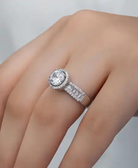 Gümüş Tek Taş Kadın Yüzük