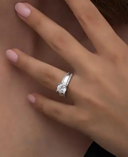 Gümüş Tek Taş Kadın Yüzük