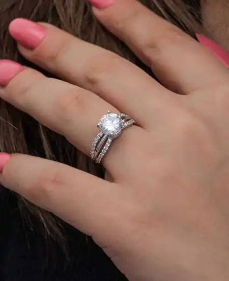 Gümüş Tek Taş Kadın Yüzük