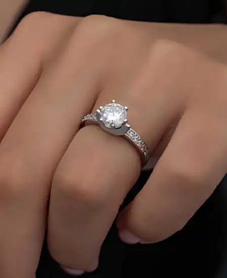 Gümüş Tek Taş Kadın Yüzük