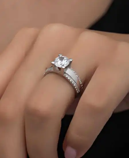 Gümüş Tek Taş Kadın Yüzük